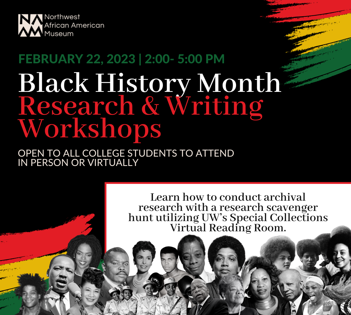 Black History Month Research and Writing Workshop for College Students