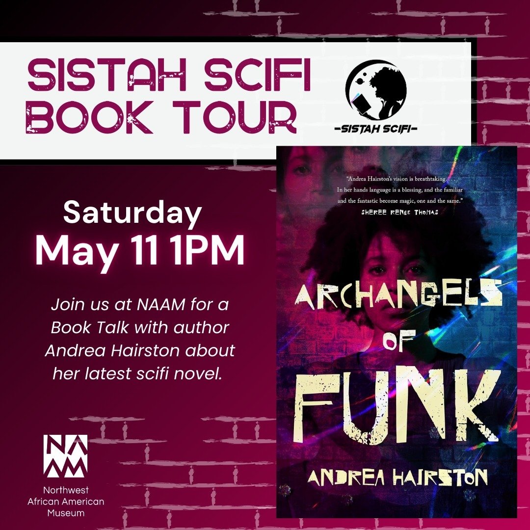 In partnership with the Sistah Scifi, join us at NAAM for a book talk with author Andrea Hairston about her latest book, &lsquo;Archangels of Funk'. We will hear from Hairston and discover more about this fascinating fantasy scifi world she created.

