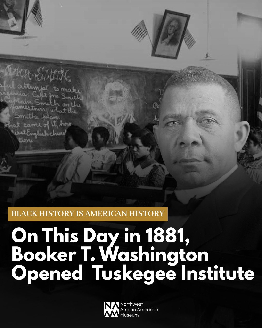 #OnThisDay in 1881, Booker T. Washington opened Tuskegee Institute on Independence Day, a powerful act of self-determination with a bold vision for Black education.

The school began in a borrowed church shanty and focused on both academic and vocati