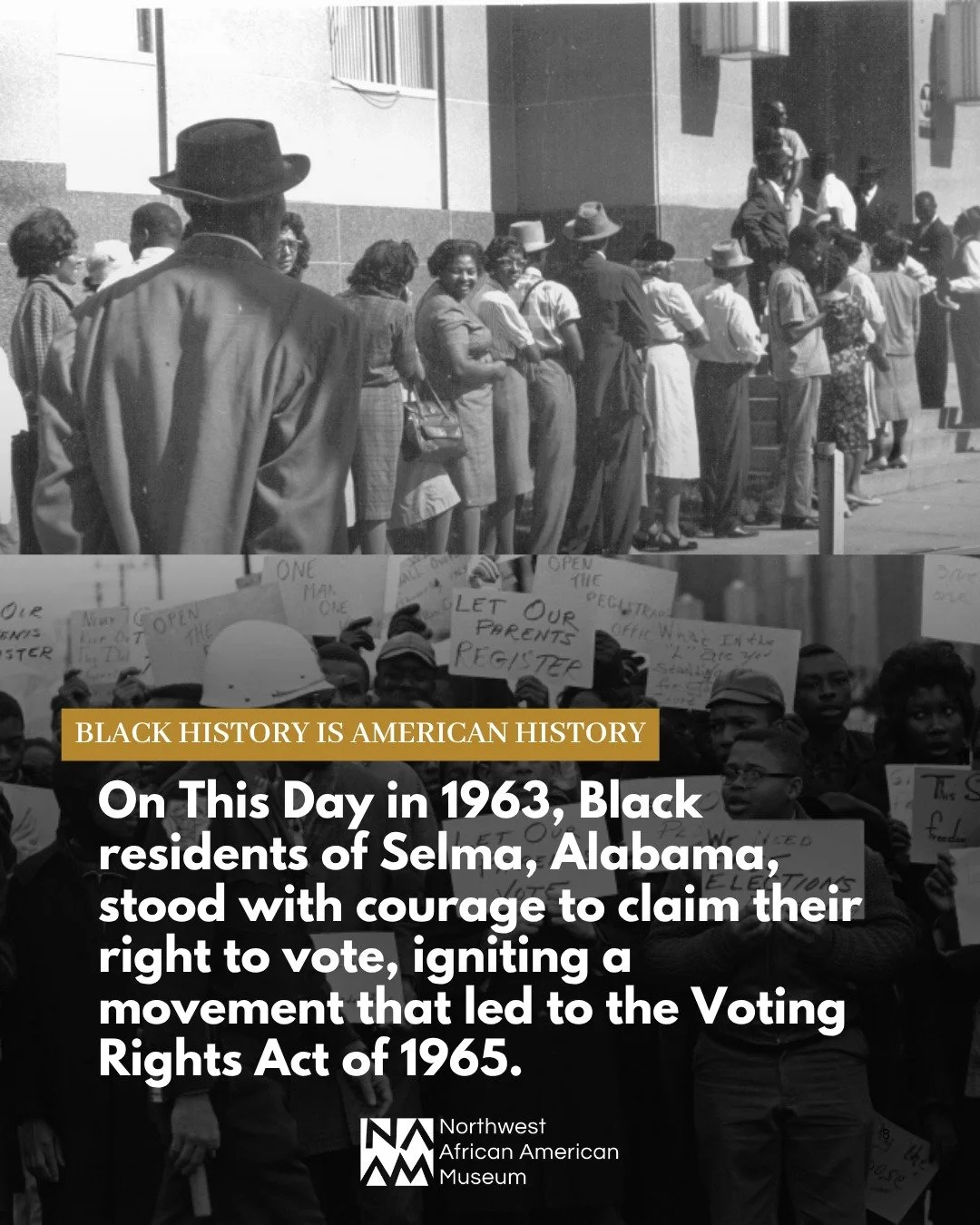 #OnThisDay in 1963, hundreds of Black residents of Selma, Alabama, gathered before dawn at the Dallas County Courthouse to register to vote. Despite facing intimidation, delays, and violence, they stood firm in their demand for equality.

This day be