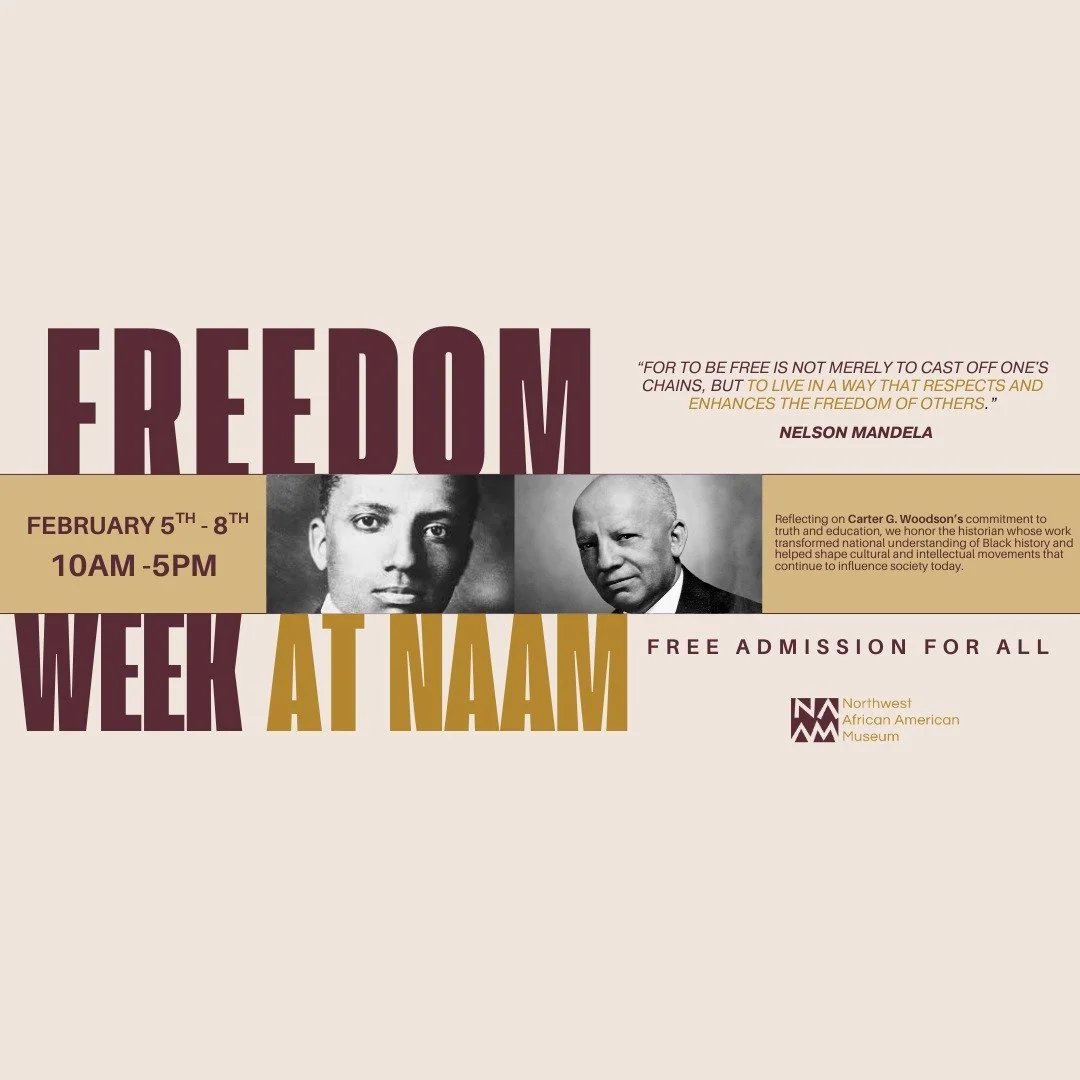Honoring the legacy of Carter G. Woodson, the scholar whose vision launched Negro History Week 100 years ago and laid the foundation for what we celebrate today as Black History Month.

In recognition of his enduring impact, the Northwest African Ame