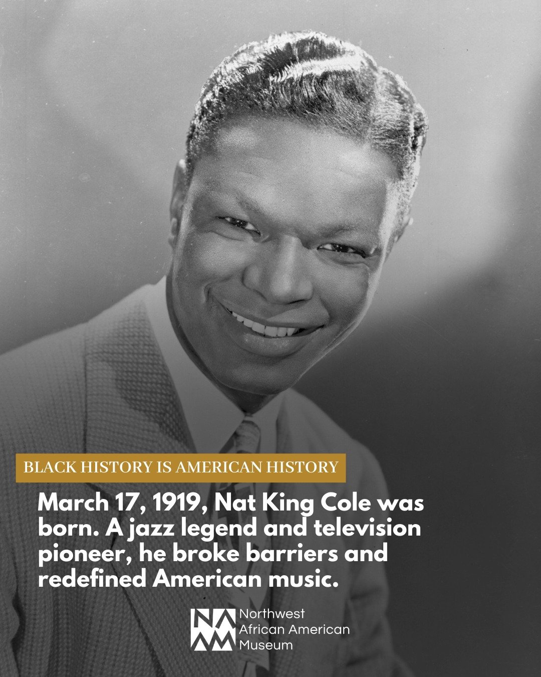 #OnThisDay in 1919, Nat King Cole was born in Montgomery, Alabama.

A virtuoso jazz pianist and velvet-voiced vocalist, Cole formed the King Cole Trio and went on to record more than 100 chart-topping hits, including &ldquo;Mona Lisa,&rdquo; &ldquo;N