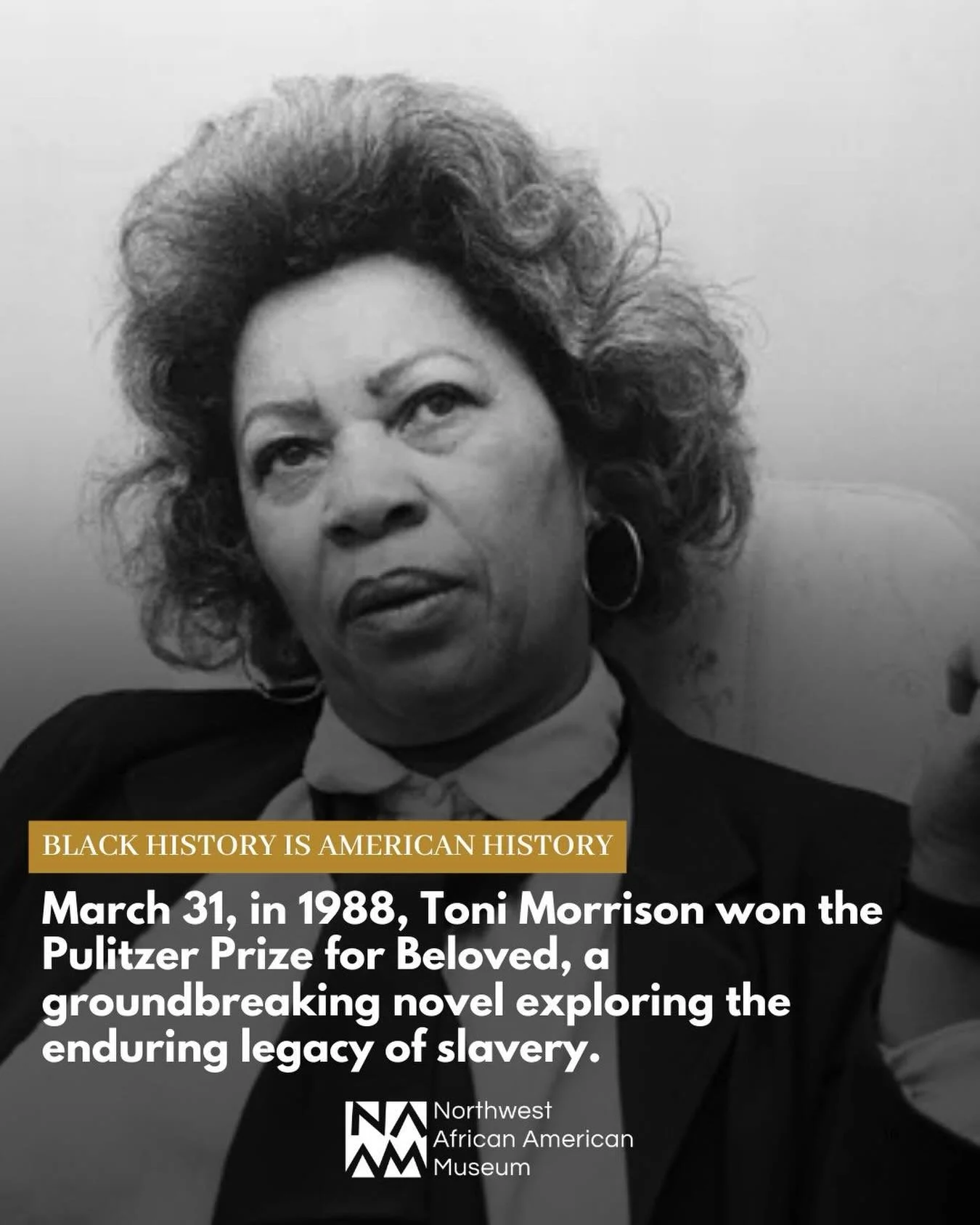 #OnThisDay in 1988, Toni Morrison was awarded the Pulitzer Prize for Fiction for her novel Beloved.

Published in 1987, Beloved confronts the haunting legacy of slavery and centers the lived experiences of Black people with unflinching truth and lyri