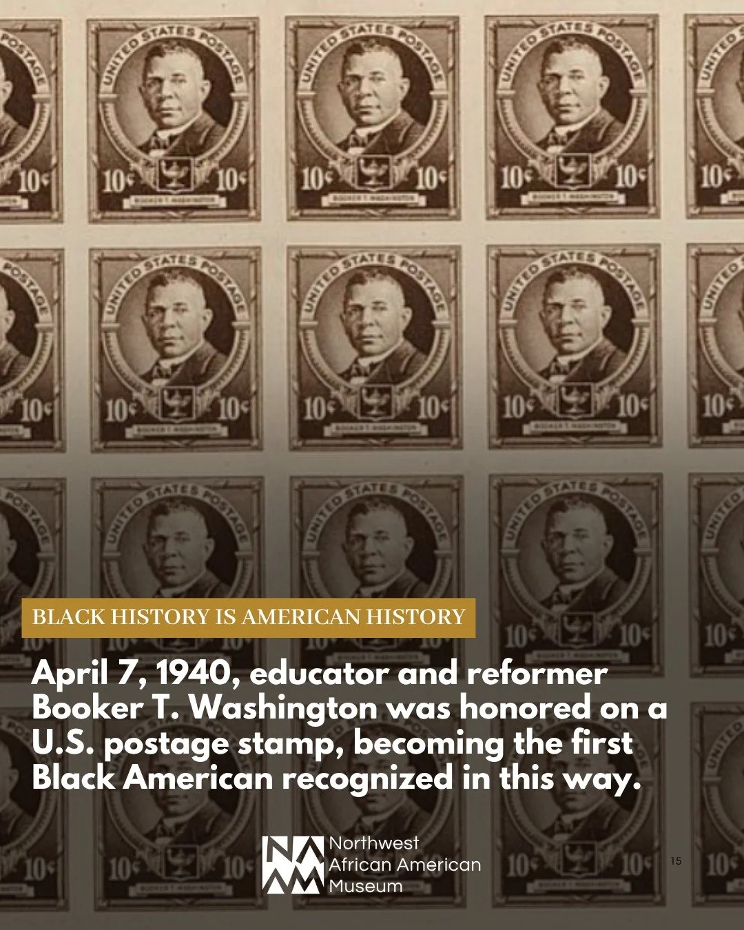 #OnThisDay in 1940, the U.S. Post Office issued a stamp honoring Booker T. Washington, making it the first U.S. postage stamp to recognize a Black person.

Booker T. Washington was a leading educator, author, and reformer who played a central role in