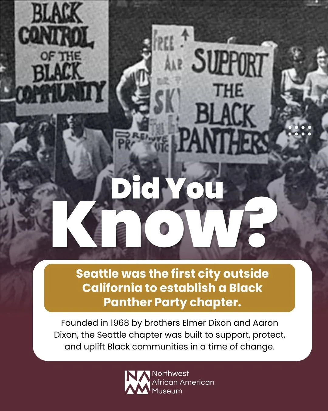 The Black Panther Party&rsquo;s roots began in Oakland, but its legacy quickly expanded across the West.
Did you know that in 1968, Seattle became the first city outside of California to establish a Black Panther Party chapter, founded by brothers El