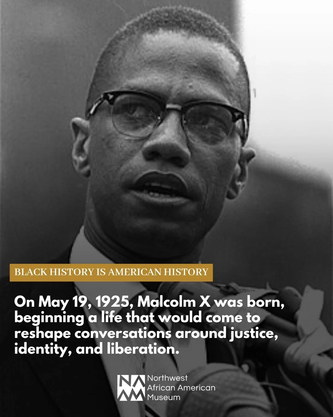 #OnThisDay in 1925, Malcolm X was born in Omaha, Nebraska and would become one of the most influential voices in the fight for Black empowerment and self-determination.

The fourth of seven children born to Earl Little and Louise Norton, Malcolm&rsqu