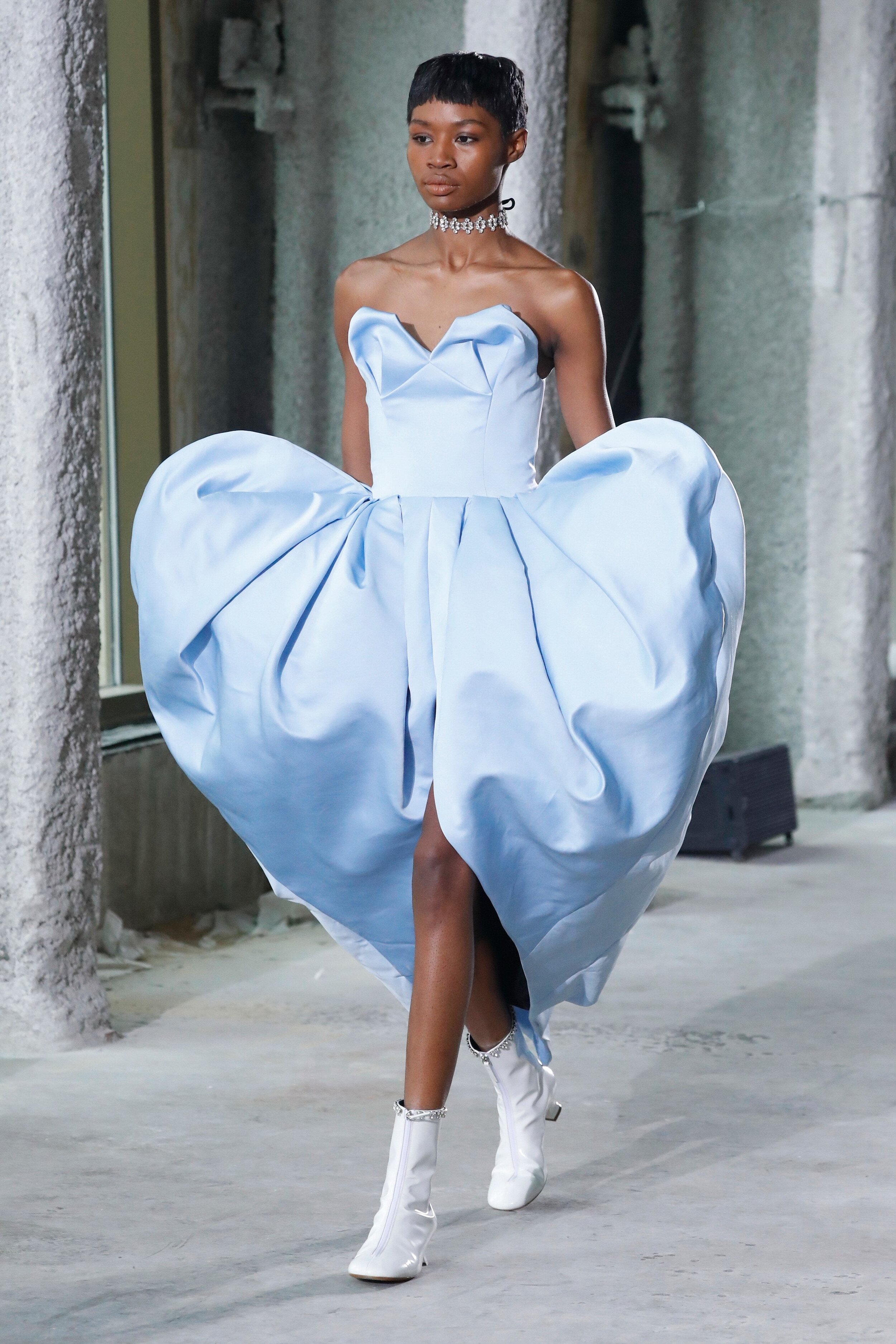 Giant Cinderella blue heart-shaped construction Photo: Courtesy of Area