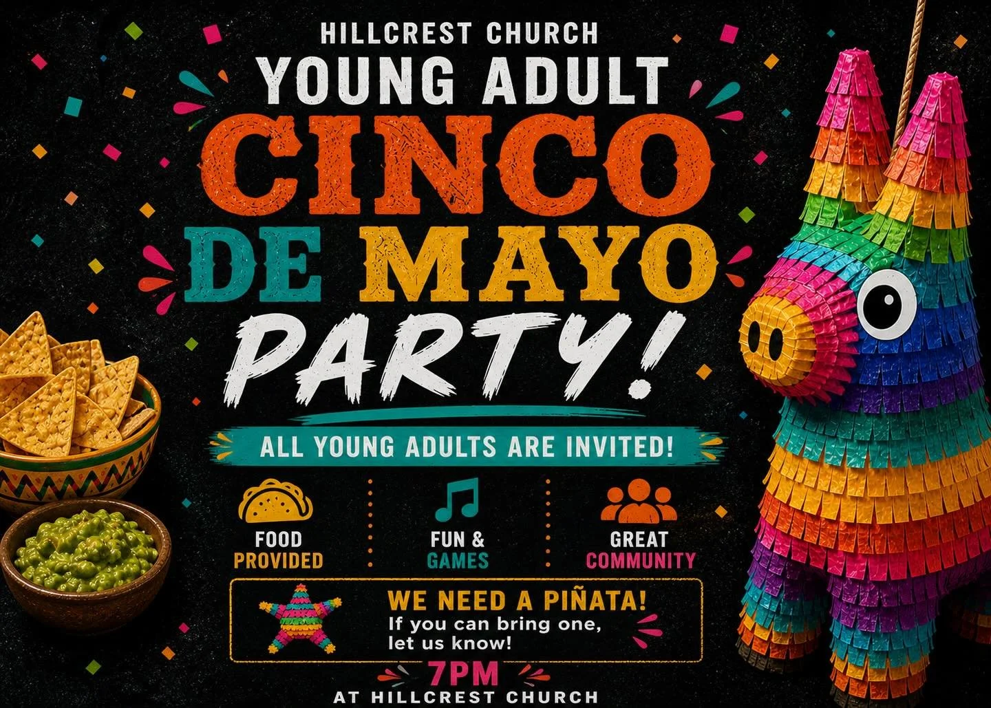 Come celebrate Cinco de Mayo with us tomorrow night! 🥳