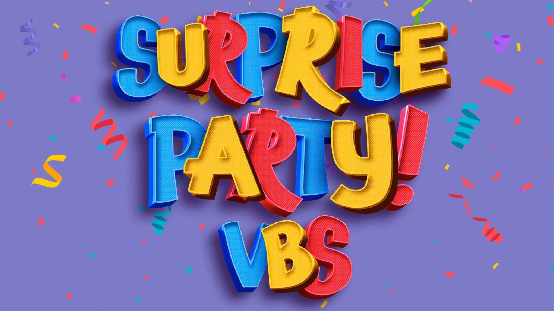 Hillcrest Surprise Party Vacation Bible School!
Get ready for 3 days of FUN, FRIENDS, and FAITH!
Kids will enjoy exciting games, music, Bible stories, and plenty of surprises along the way!
When: June 22nd &ndash; 24th 9:00 AM &ndash; 12:00 PM
Who: K