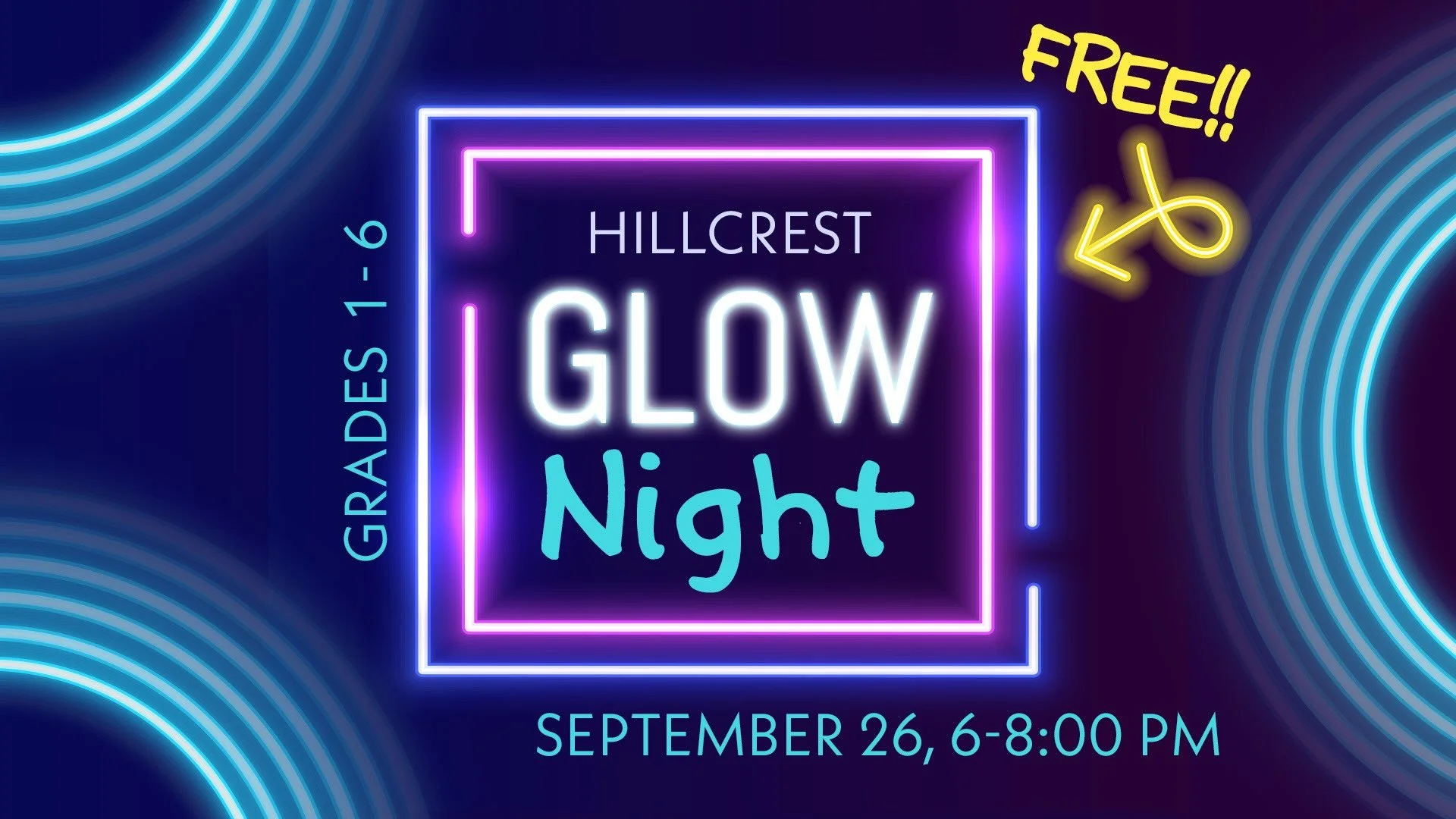 Kids 1st - 6th grade! Get ready to light up the night! Glow Night is a special evening just for you&mdash;filled with glow-in-the-dark games, music, snacks, and fun activities! Wear your brightest neon or white clothes, and we&rsquo;ll provide the gl