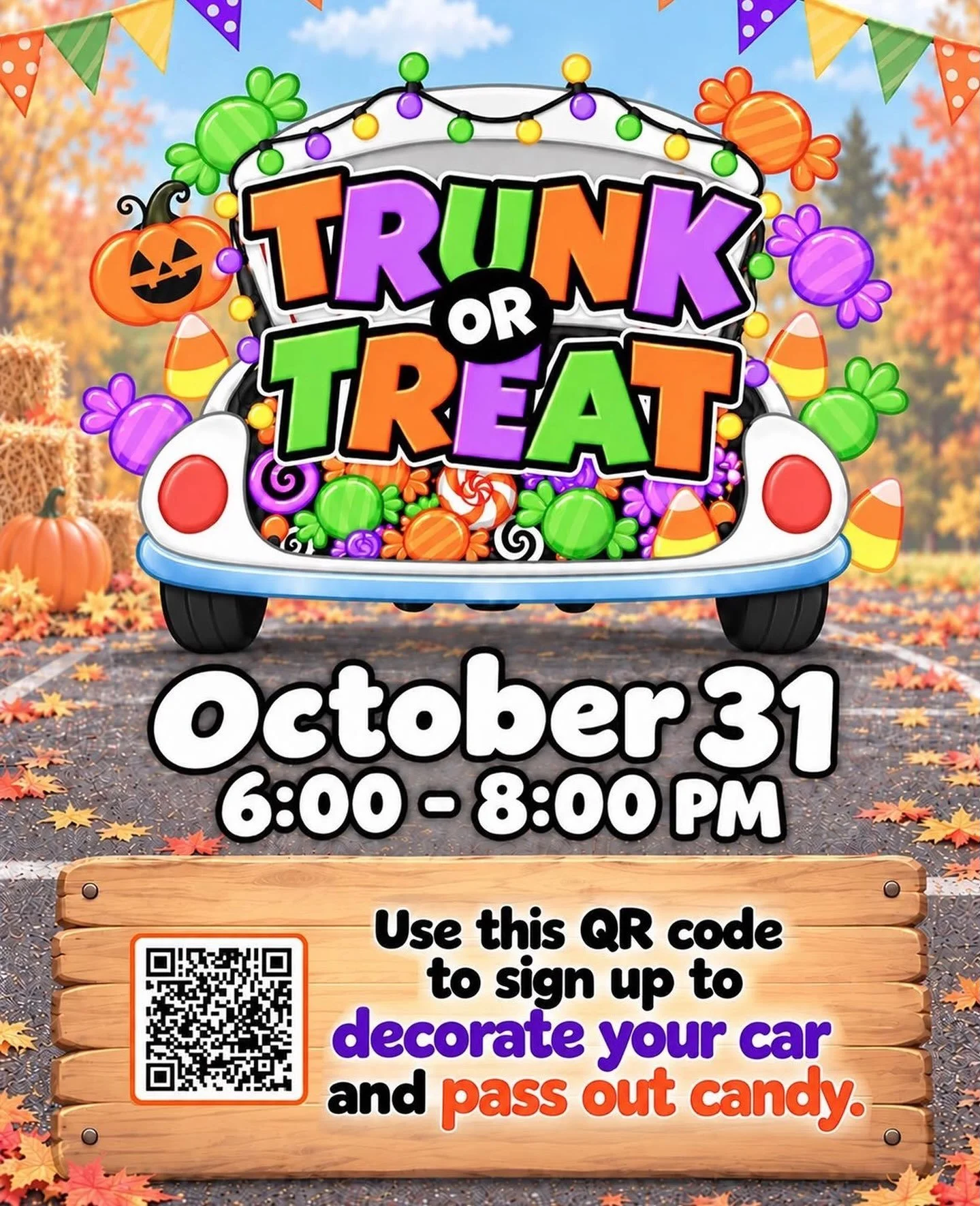 Join us at Hillcrest for some trunk or treating and some fall games! Bring a costume and come friends!! Hope to see you there!
