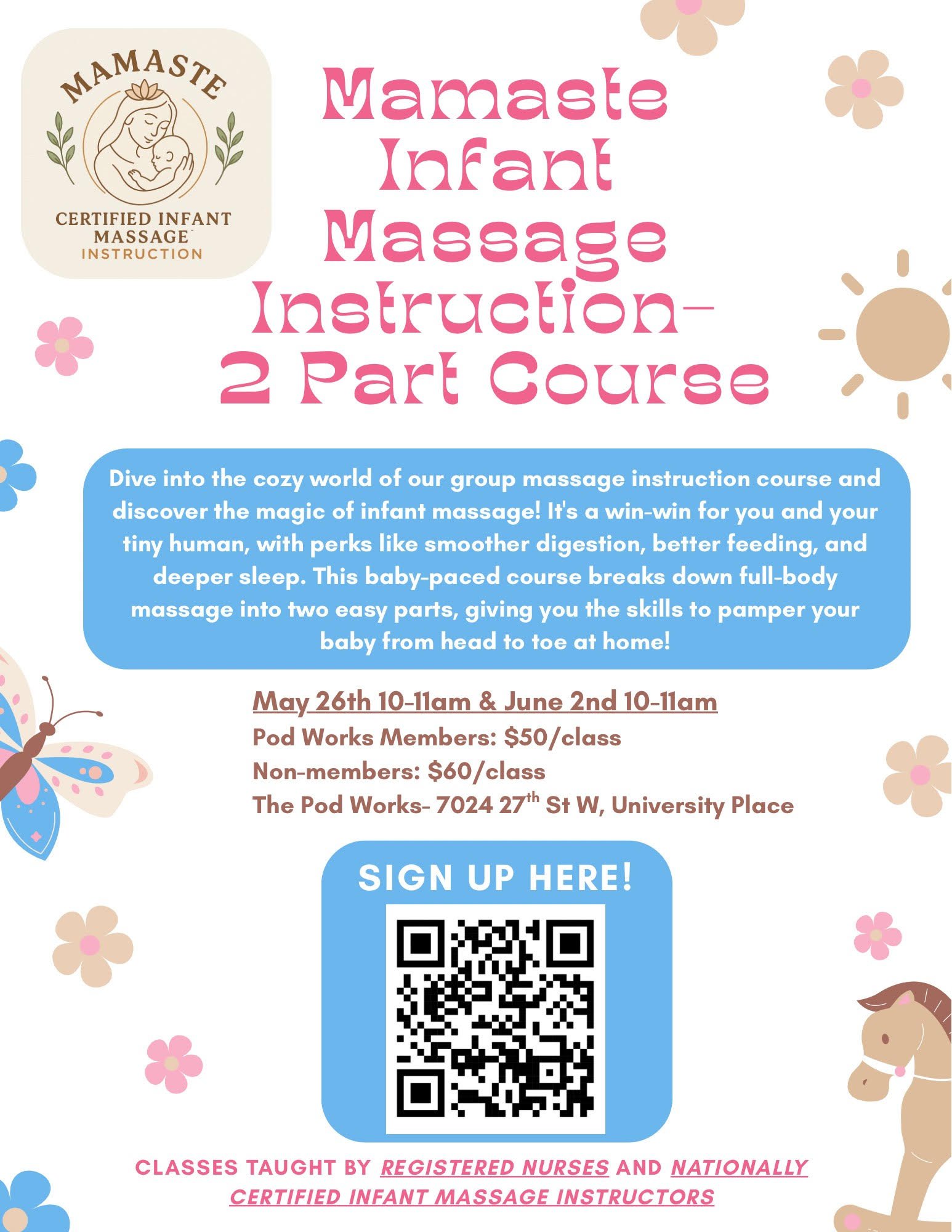 Baby Massage classes w/ Mamaste 