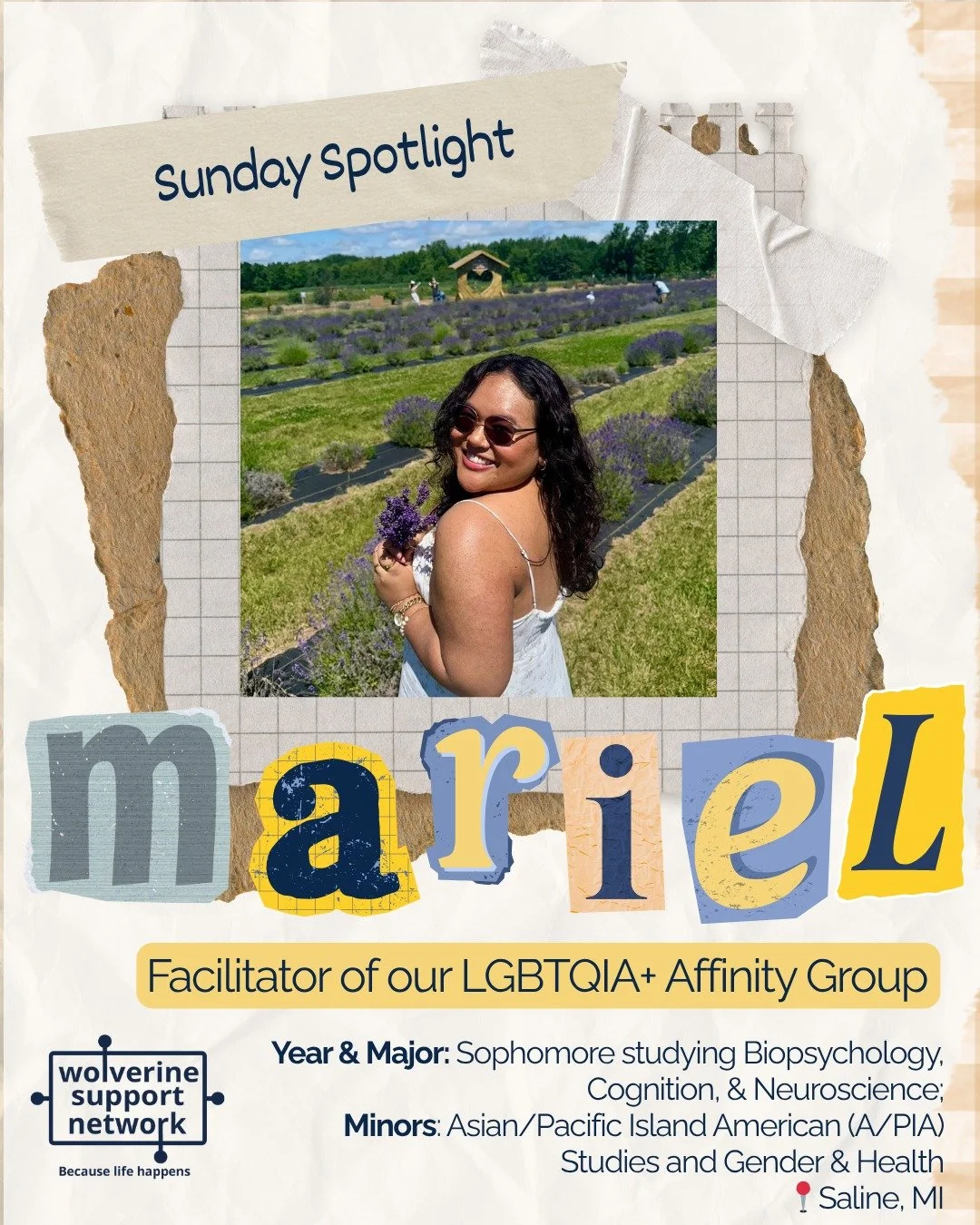 HAPPY SUNDAY SPOTLIGHT!!! 🌟

Meet the LOVELY Mariel! Mariel is one of our lovely facilitators who co-leads our LGBTQIA+ Affinity Group! 🌈

She&rsquo;s truly such a ray of sunshine in our organization and one of the easiest people to talk to. Her wa