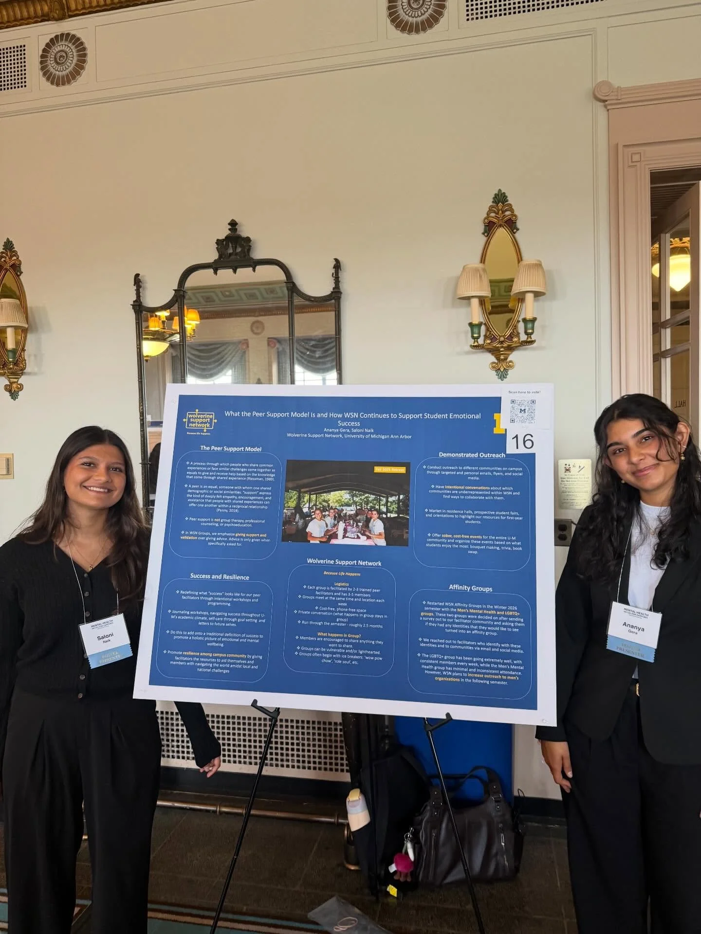 Yesterday our lovely incoming Executive Director, Saloni Naik, and our currently Director of Program Development, Ananya Gera, presented on WSN&rsquo;s Peer-Support Model at the Eisenberg Family Depression Center&rsquo;s Mental Health on College Camp