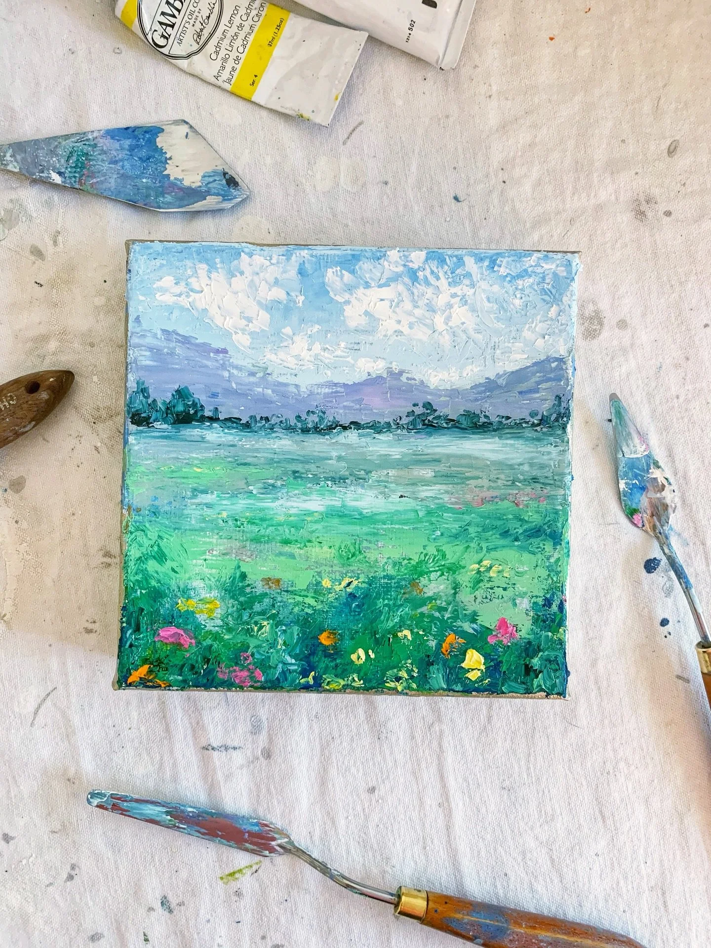 This year took everything I had. 
Grief, caregiving, loss.💔
Today I&rsquo;m quietly coming back to the studio.
No expectations. Just showing up.🤍🤍