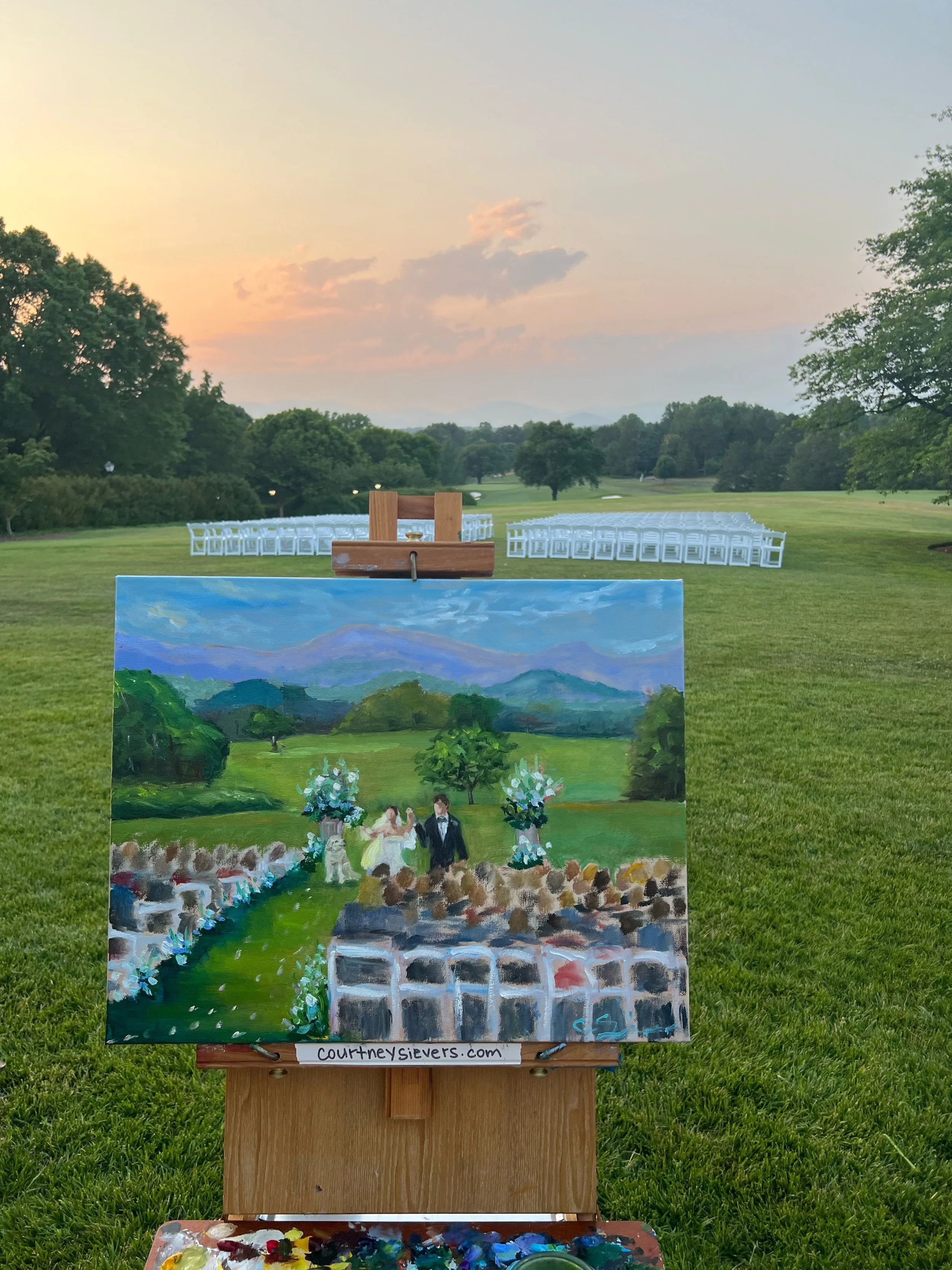 Painting Gina &amp; Alex Wilson’s Beautiful Farmington Country Club Wedding