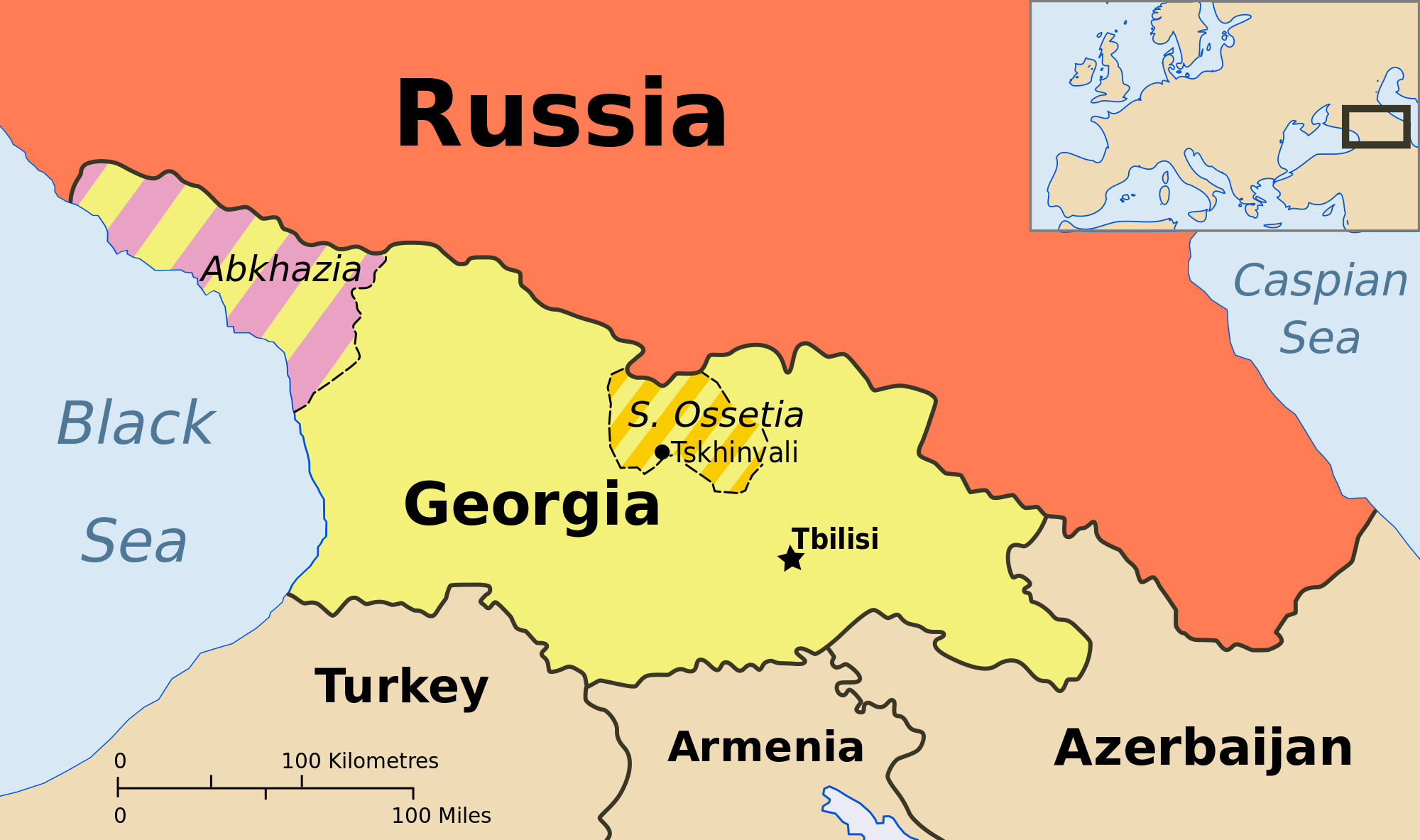 Russian and separatist militaries currently occupy the regions of South Ossetia and Abkhazia
