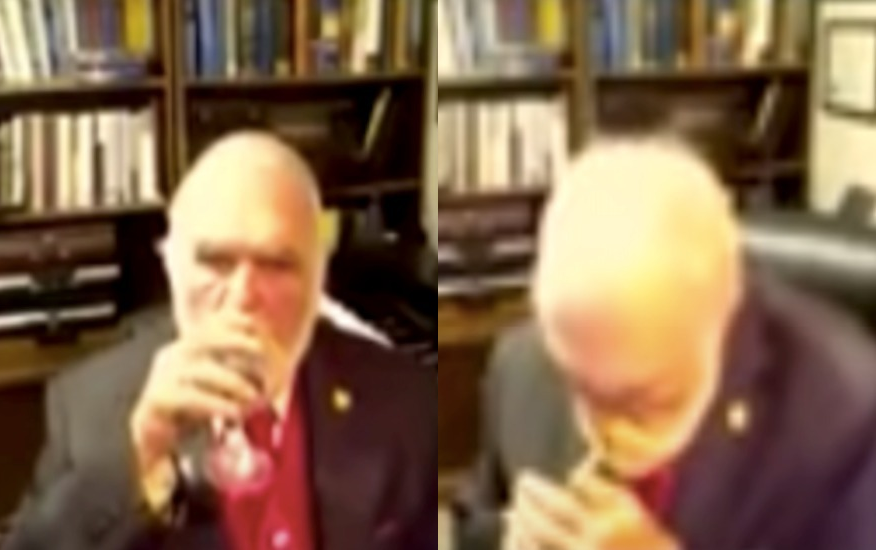 These “scandalous” low-resolution video images of a lock-down wearied Barry Neufeld lighting a smoke and sipping on a drink shocked and outraged the media, who simply could not believe the egregious crime they were witnessing.