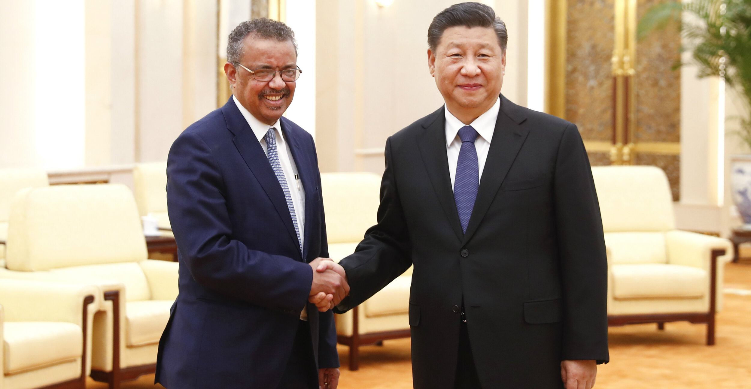 Director-General of the WHO Tedros Adhanom, and People’s Republic of China President Xi Jinping.