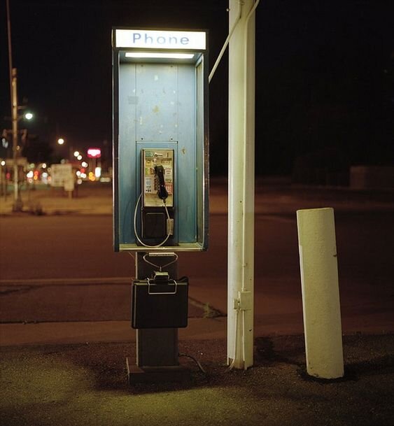 Telephone line.