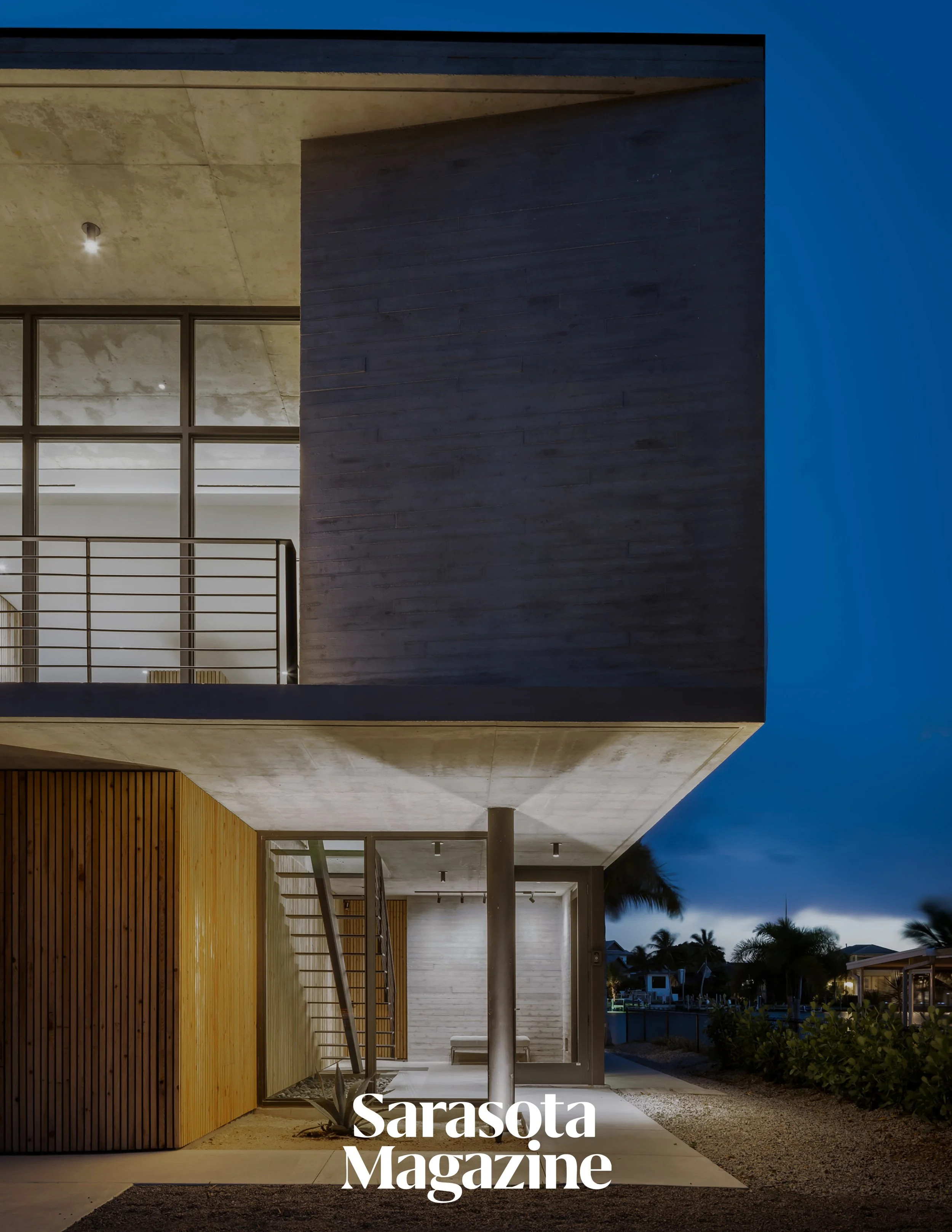 07_Sarasota Magazine celebrates Sarasota’s first cast-in-place concrete home.