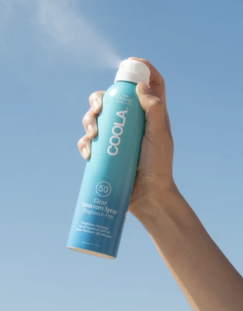Coola SPF 50 Clear Sunscreen Spray Unscented Organic