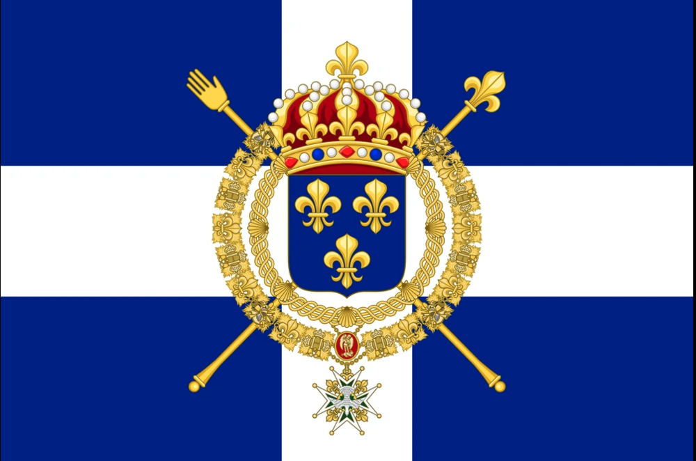 French naval flag (pre-revolution) with fleur de lis