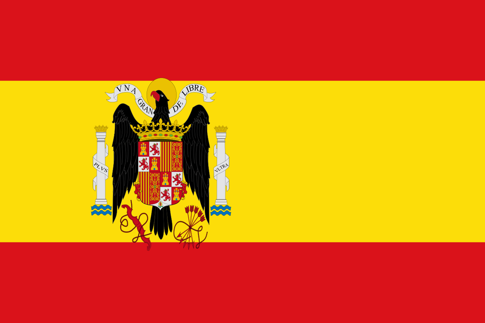 Fascist Flag of Spain Under Franco (1938-1945)