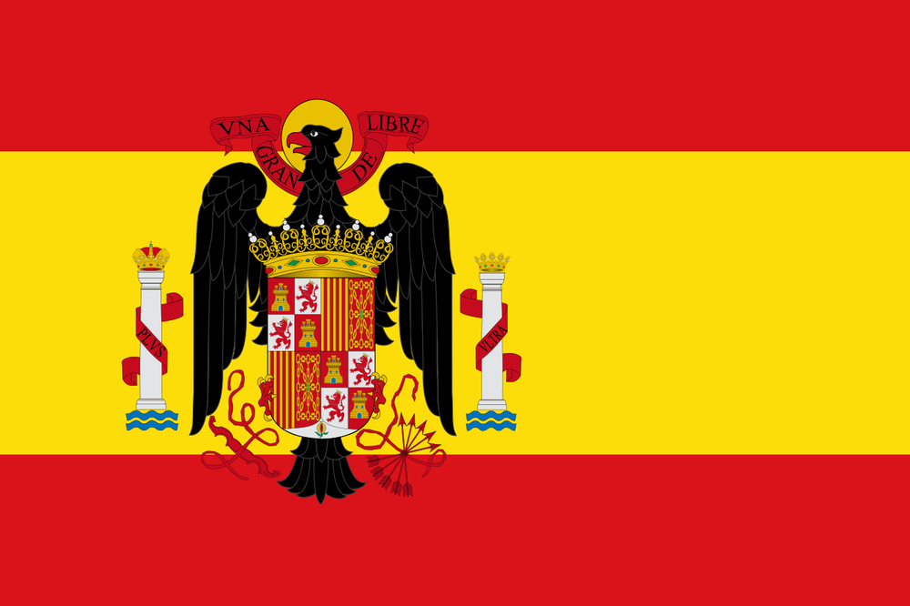 Flag of Spain Under Franco (1945–1977)