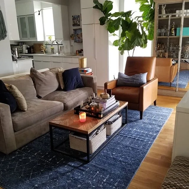 It was time for a new rug....Five years in.  Got this @nuloom rug from @rugs_usa and it fits our decor so well!  Also, no more shedding, like our previous Moroccan shag, and no more huge cleaning bills!  I love this rug! #nuloom 
#homedecor #homefurn