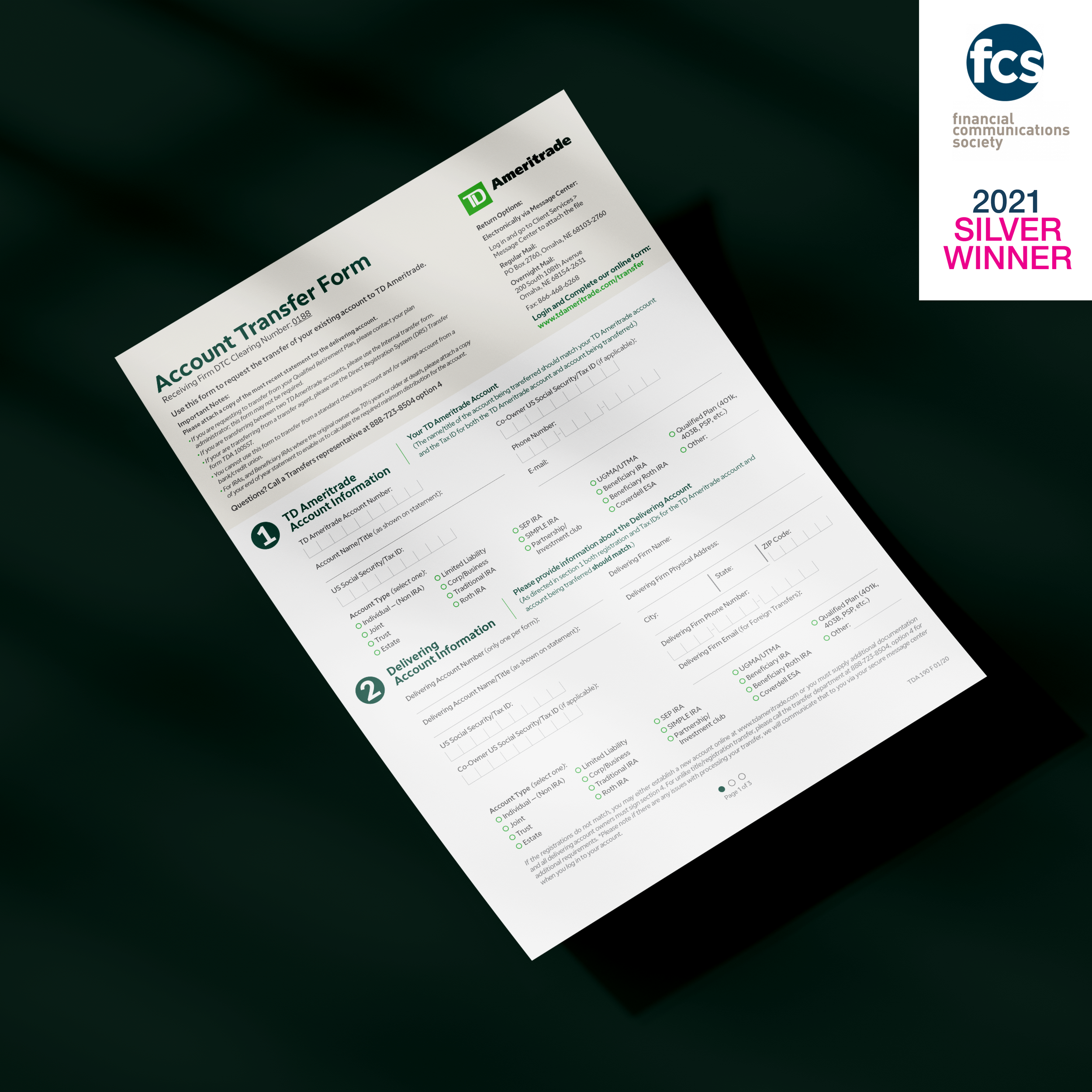 Financial Forms' Redesign (FCS Award Winner)