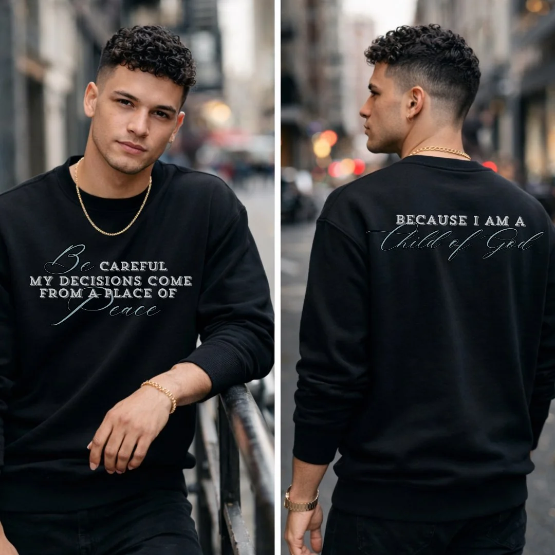 Be Peace Sweatshirt Man Model.jpg