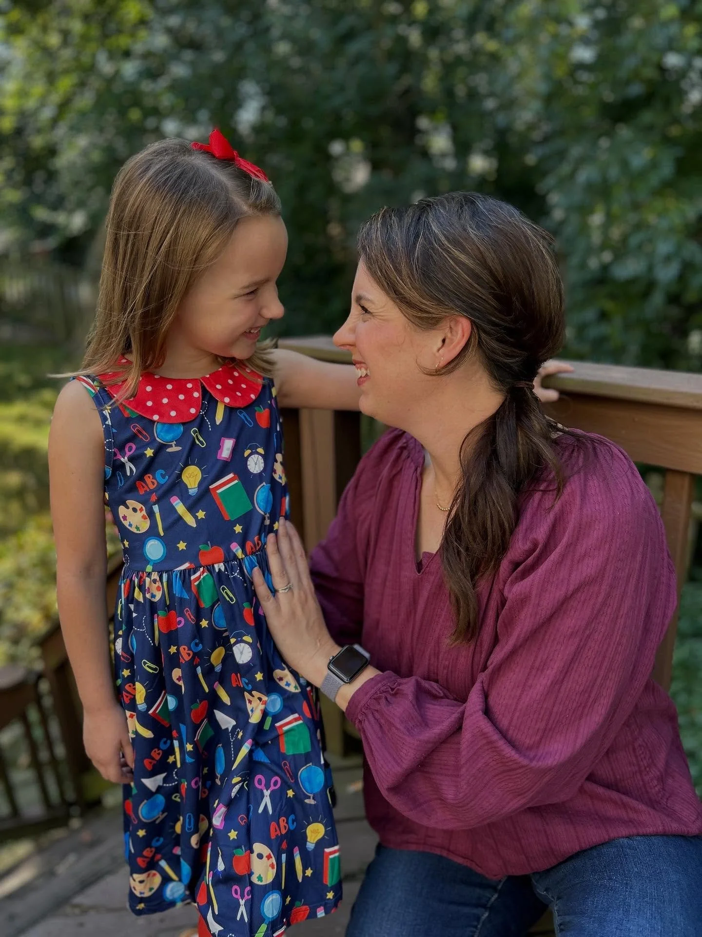 Pictures with the teacher 🍎 
Several tears were shed this week (from Mama) as we officially started back to school. First day of kindergarten for Ava and Noah&rsquo;s last first day of school - he&rsquo;s as a senior this year 😭