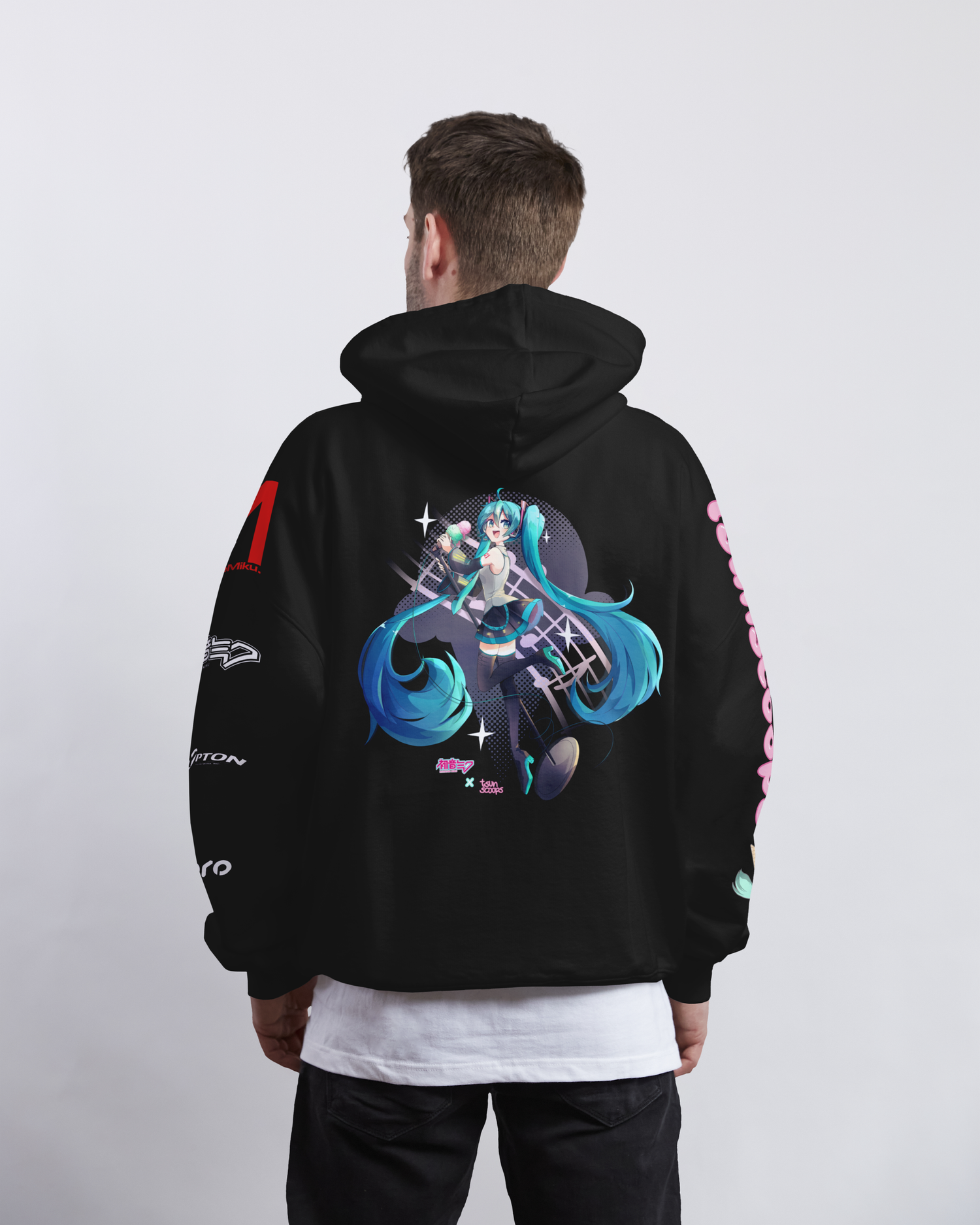Hatsune Miku x tsun scoops Hooded Sweatshirt (PRE-ORDER) — tsun scoops