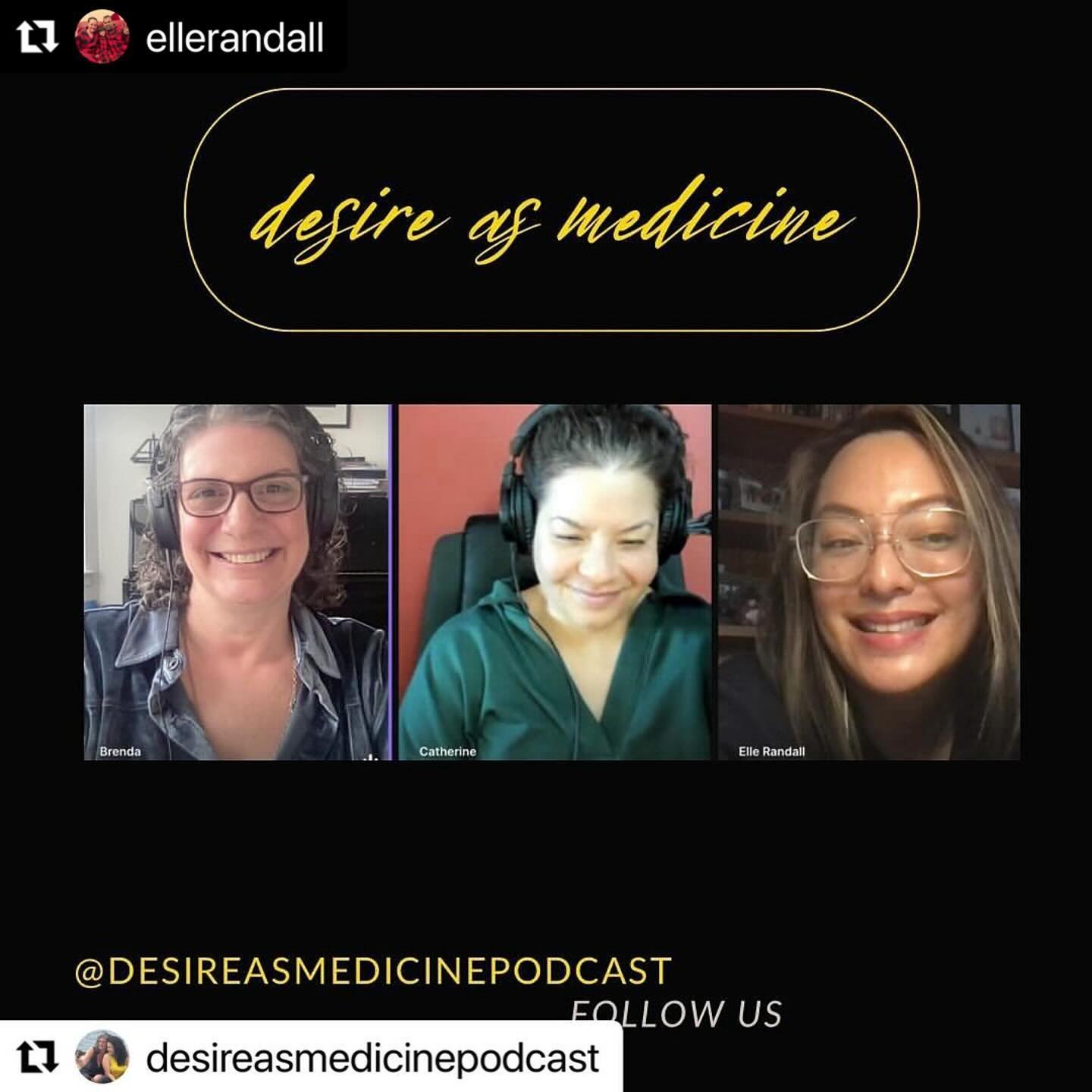 Just want to say a big THANK YOU to @desireasmedicinepodcast for having me on as their guest! It&rsquo;s been one week since this episode&rsquo;s release, and I&rsquo;m still giddy about it! My first podcast 😁😁😁

Thank you @brenda_fredericks and @