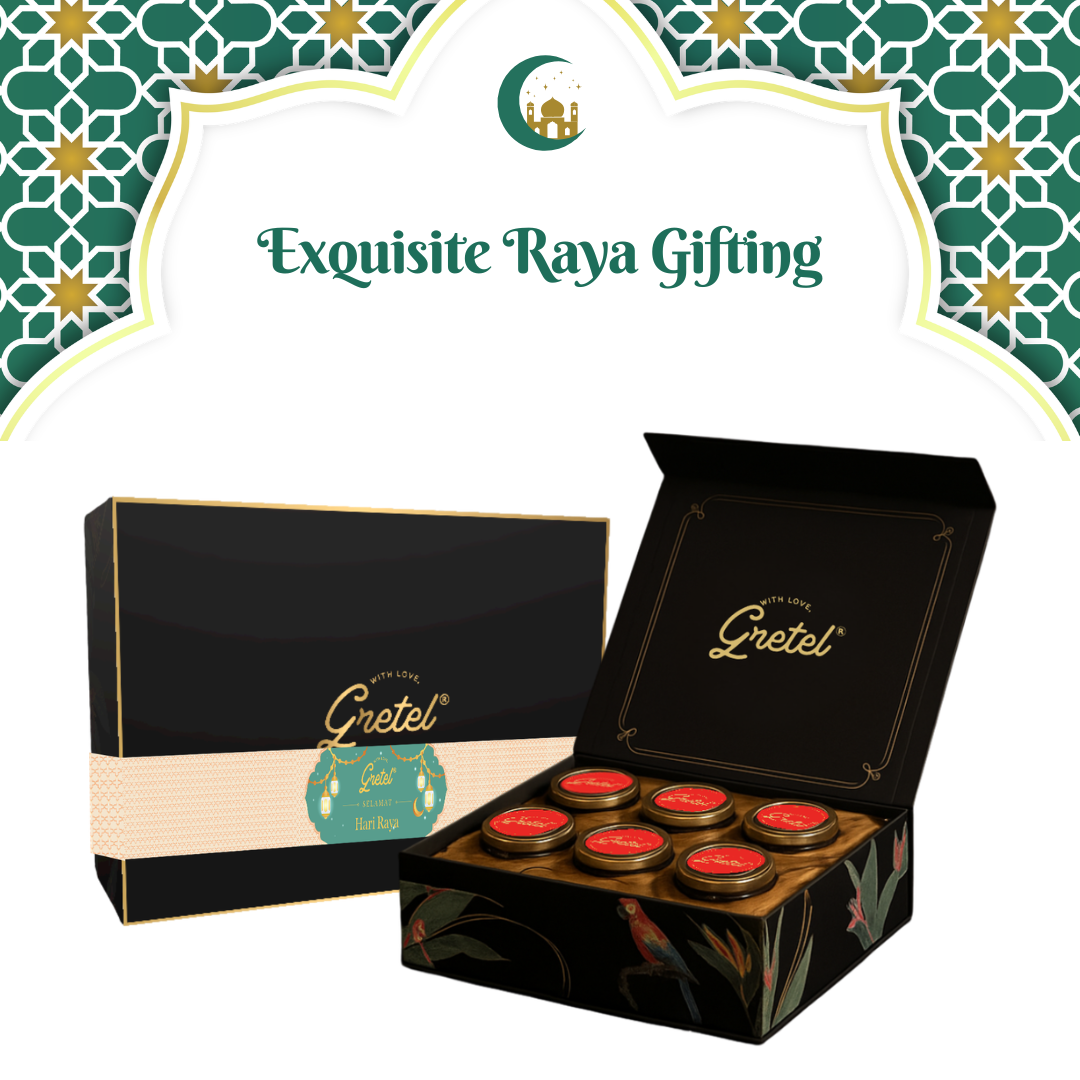 6 Jar Festive Black Premium Giftbox