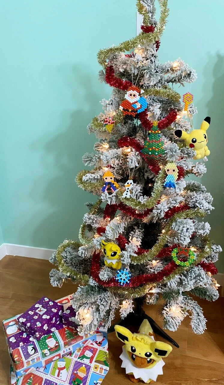 アクアビーズでクリスマスツリーオーナメント カナダの主婦すにょん