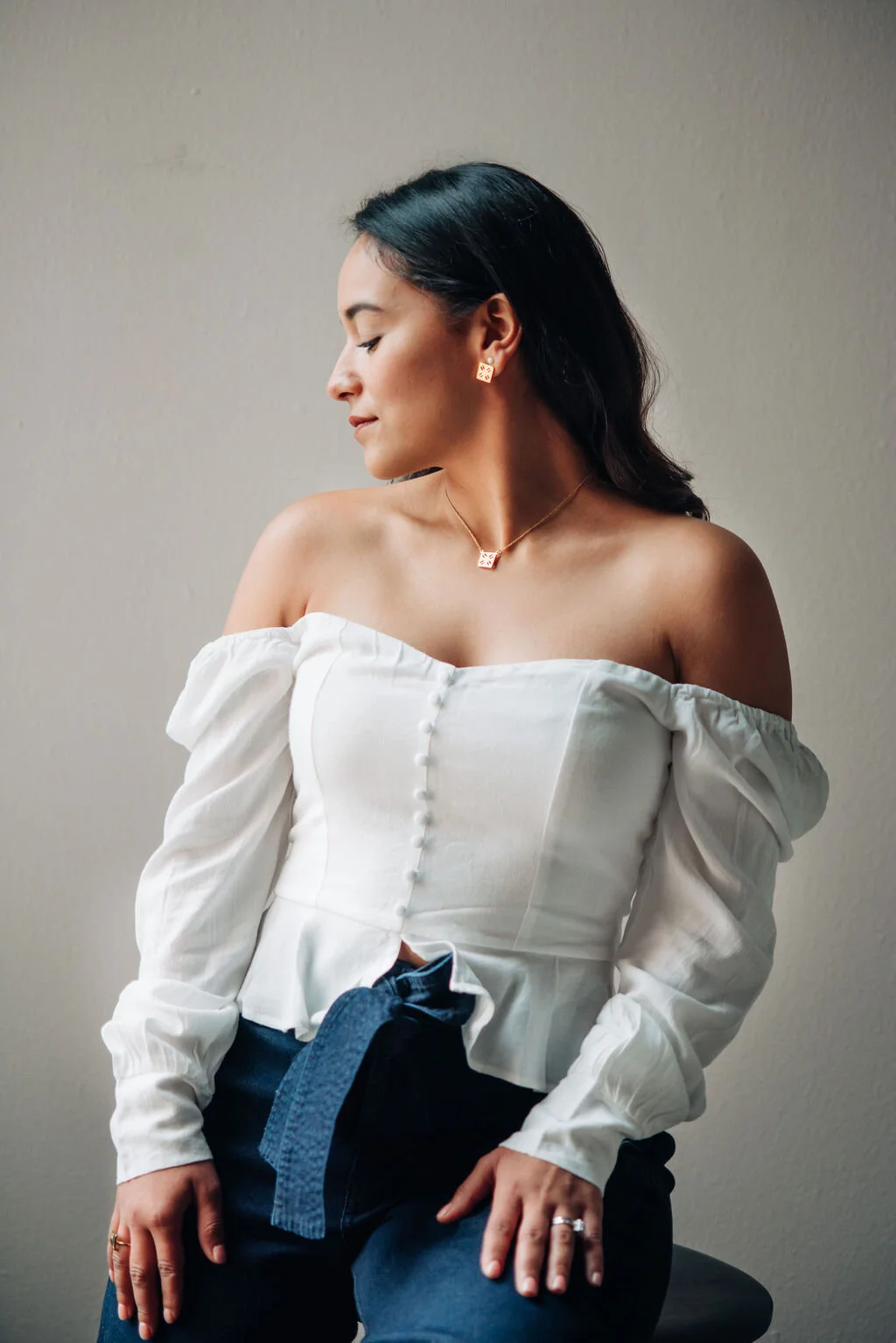 KelMari Logo Studs and Necklace Set - Salvadoran Inspired Jewelry