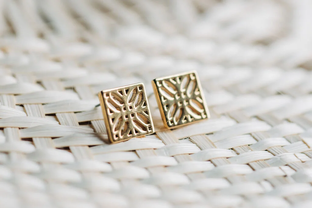 KelMari Logo Stud Earrings - Salvadoran Inspired Jewelry