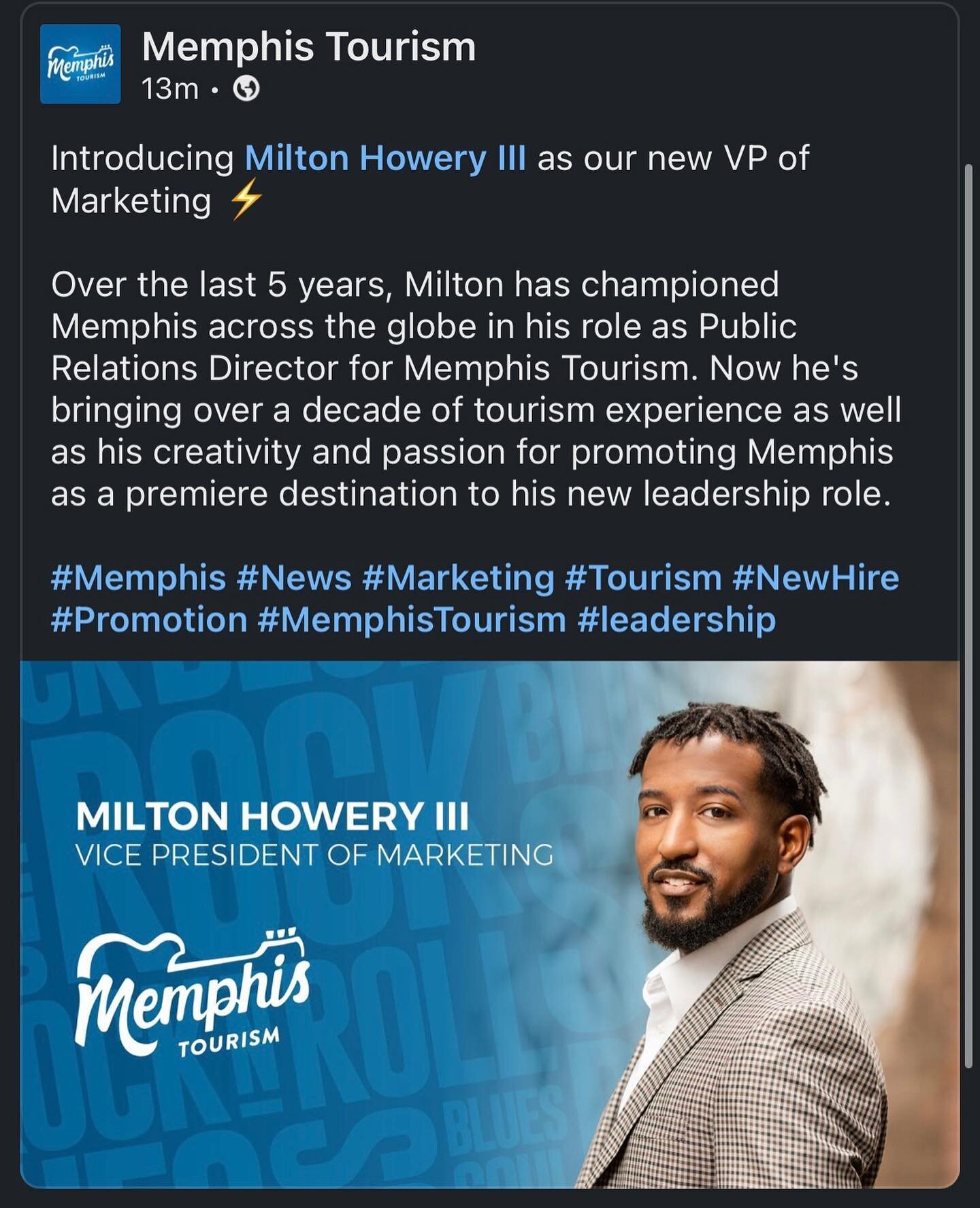 While in college at The University of Memphis 16 years ago, I randomly walked into the Memphis Visitors Center on Elvis Presley Blvd., looking for a part-time job to support myself through college. I had no clue that one decision would kick off a 16-