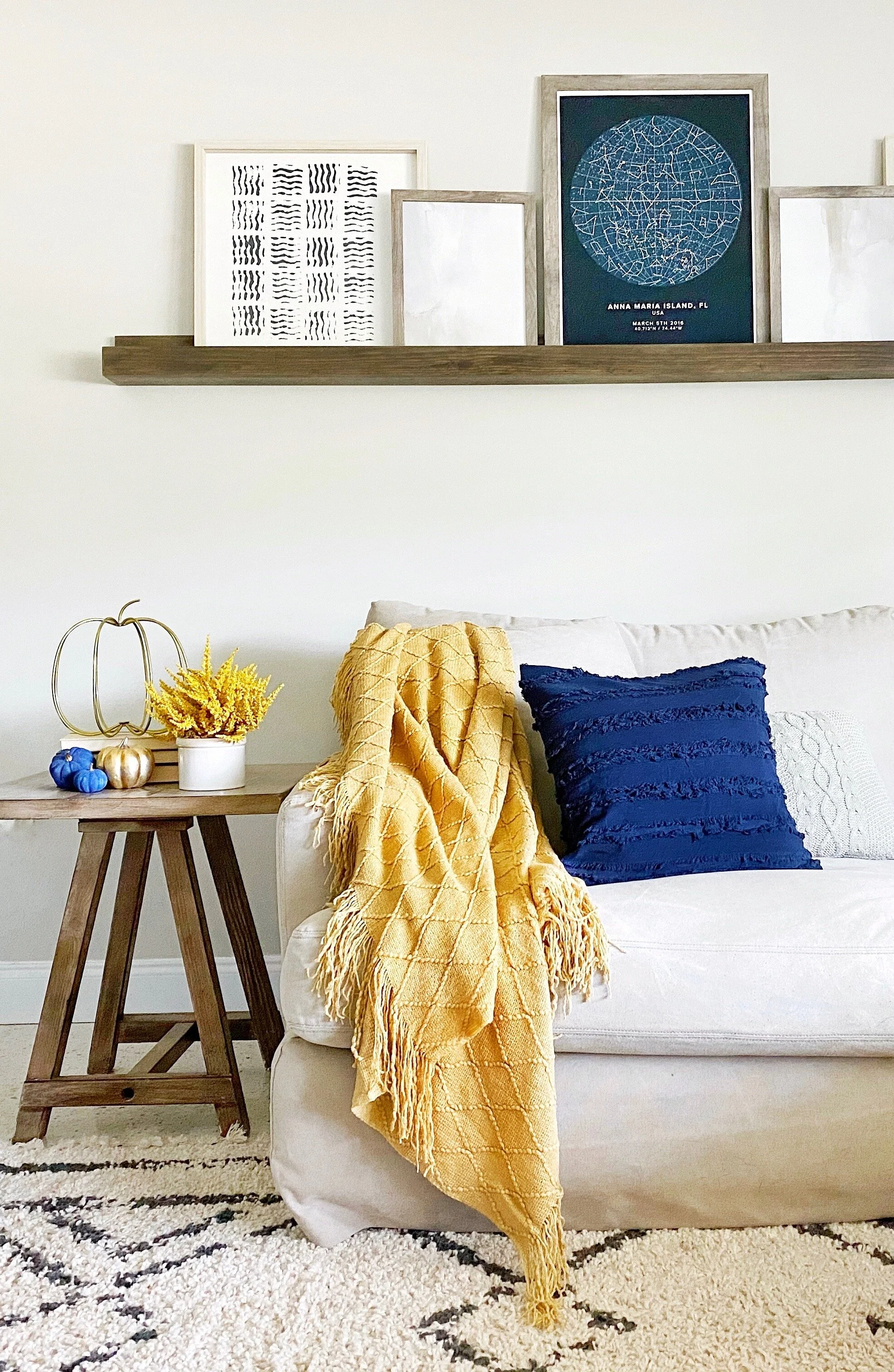 Navy Blue Fall Decor