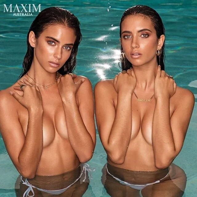 Cheers from #australia! @reneeherbert_ @elisha__h by @neildixonphoto for @maxim_aus #mua @yuniwilson @maximfrance @gcollectivestudio @ratedgmedia @bellaofoz @maryhollandlingerie