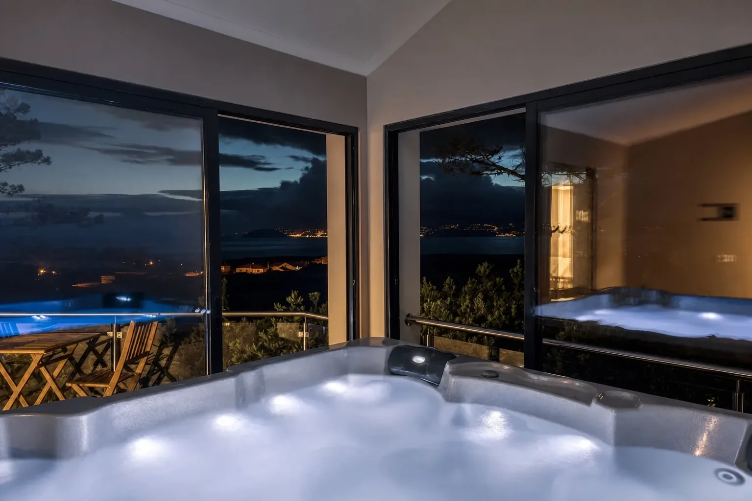Evening Atlantic view from accommodation on Pico Island