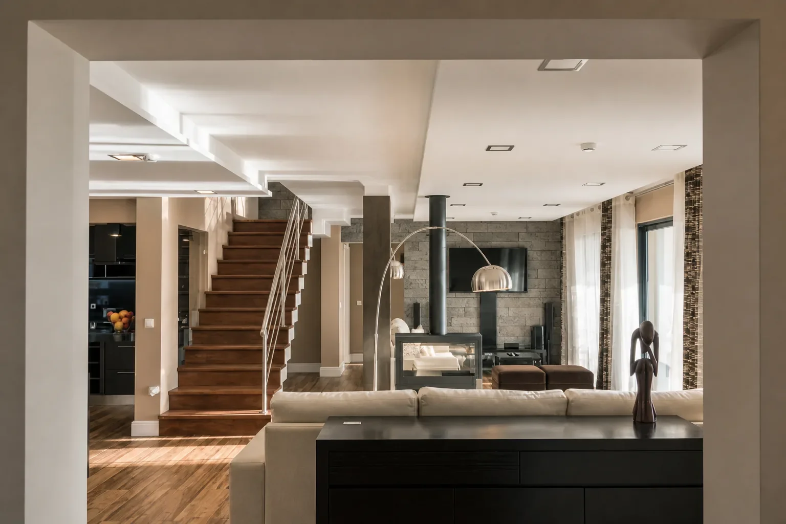 Modern rural accommodation interior on Pico Island