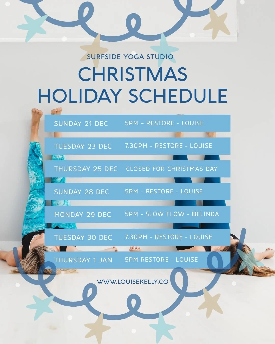 ✨ A little Christmas calm, coming right up&hellip; ✨

If you&rsquo;ve been meaning to roll out a mat, ease some stress, or simply breathe a bit deeper this season - you&rsquo;re in exactly the right place.

At Surfside Yoga, you don&rsquo;t need to b