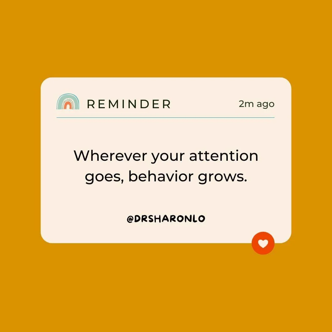 π£ π£ π£ REMINDER: Your full attention is one of the most rewarding gifts your child can experience π
.
The statement, "wherever your β¨ attention β¨ goes, behavior grows" is one that I use often with parents in explaining how positive atten