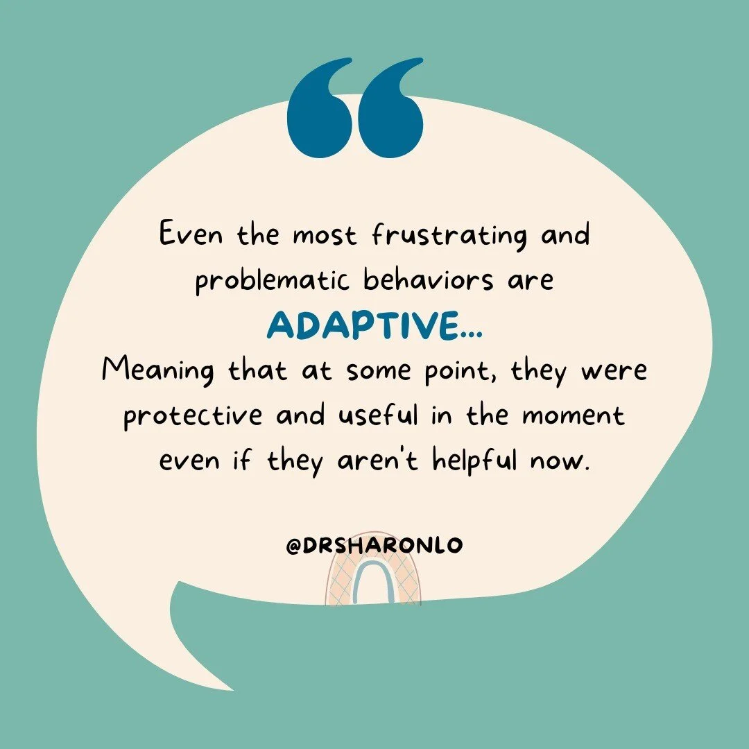 π£ π£ π£ TAKEAWAY: All behaviors are adaptive in some way – they err on the side of protecting us…sometimes overprotecting (like in the case of anxiety…more on this later!)
π€ Think of the most irritating behavior that your child