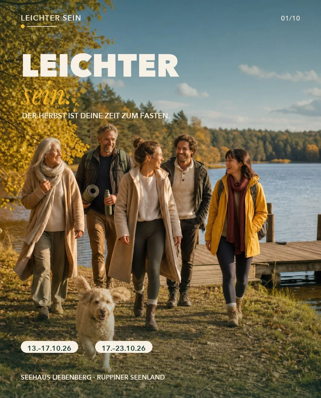 LEICHTER SEIN. 🍂
Der Herbst ist deine Zeit zum Fasten.

Wenn die Natur ruhiger wird, d&uuml;rfen auch wir Gewohntes loslassen. Ein paar Tage raus aus dem Alltag &mdash; und rein in klare Herbstluft, bewusste Bewegung, W&auml;rme, Ruhe und echtes Mit