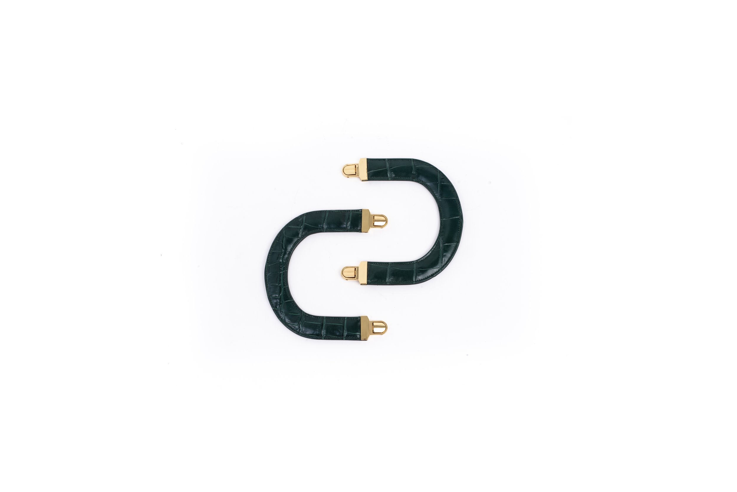 DARK GREEN CROC HANDLE
