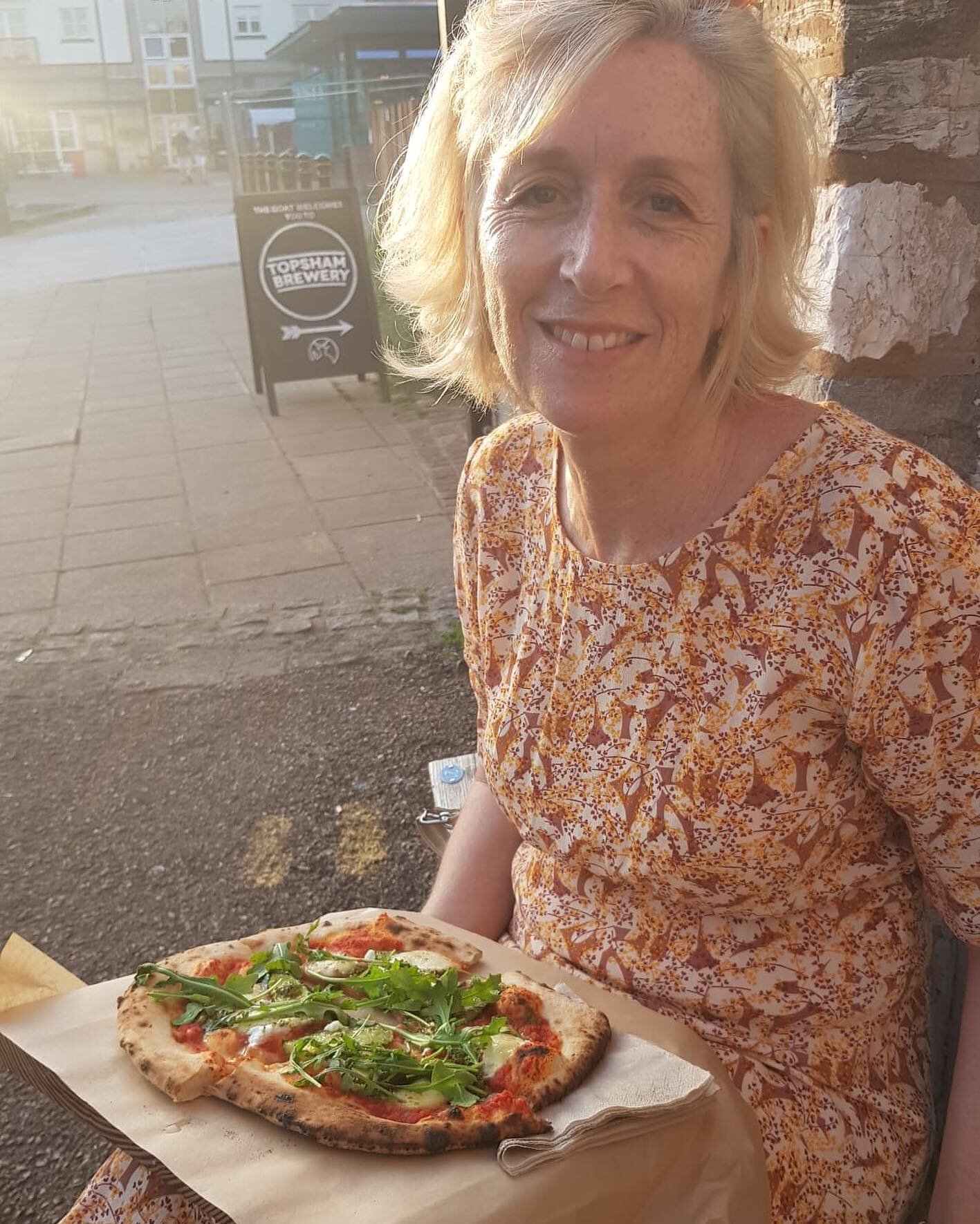 A perfect summer&rsquo;s evening @topshambrewery @portal_pizza_exeter A chilled drink &amp; pizza by the river while our sons were at their school leavers celebration #ale #wine #pizza #riversideeating #exeter #devon